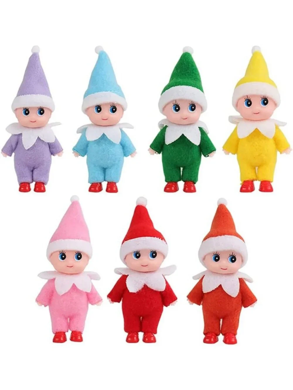 Mini Elf Baby Twins Set - Tiny Holiday Dolls & Craft Accessories for Kids